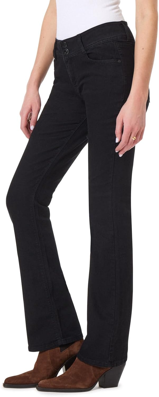 WallFlower Luscious Curvy Bootcut Jeans for Women, Sizes 0-24 | Mid-Rise, Insta Stretch Denim, Trendy Jeans for Women, Stretchy, Figure-Flattering, Classic, Juniors, Standard and Plus