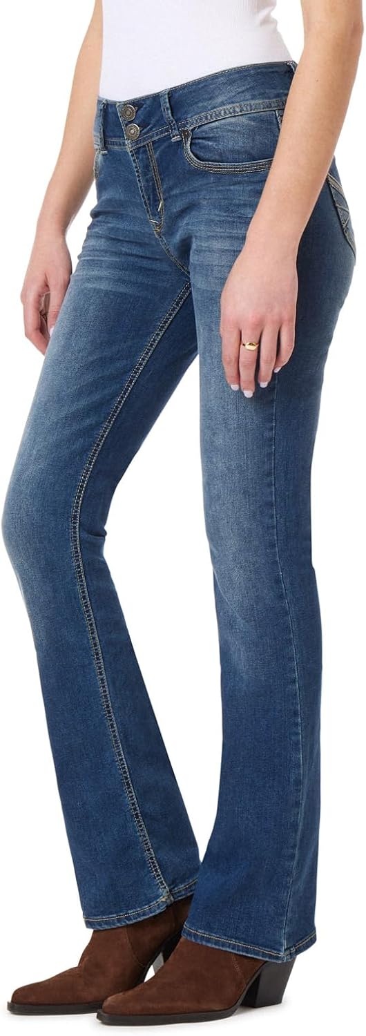 WallFlower Luscious Curvy Bootcut Jeans for Women, Sizes 0-24 | Mid-Rise, Insta Stretch Denim, Trendy Jeans for Women, Stretchy, Figure-Flattering, Classic, Juniors, Standard and Plus